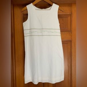 Girls white linen dress